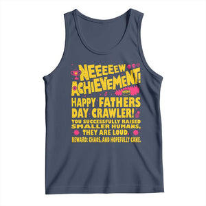 New Achievement Happy Fathers Day Crawler Tank Top Funny Gamer Dad LitRPG Gaming Milestone