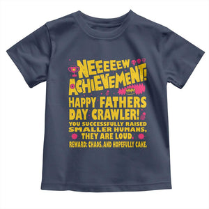 New Achievement Happy Fathers Day Crawler Toddler T Shirt Funny Gamer Dad LitRPG Gaming Milestone