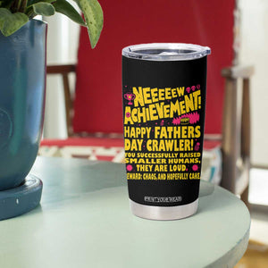 New Achievement Happy Fathers Day Crawler Tumbler Cup Funny Gamer Dad LitRPG Gaming Milestone