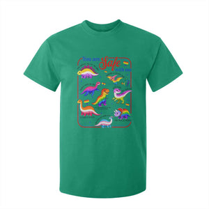 Cute Rainbow Dinosaur LGBTQ Ally T Shirt For Kid You Are Safe With Me Pride Month