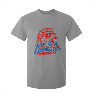 WTF Is A Kilometer Funny American Bald Eagle T Shirt For Kid Patriotic 4th of July Humor