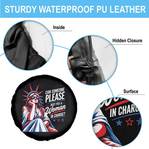 Patriotic Lady Liberty Feminist Graphic Spare Tire Cover Can Someone Please Just Put A Woman In Charge Funny Feminism