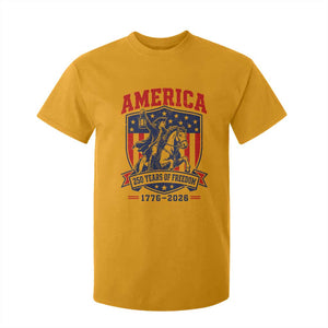 250 Years of Freedom Paul Revere Midnight Ride T Shirt For Kid Patriotic Historical Revolution American Flag Shield