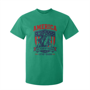 250 Years of Freedom Paul Revere Midnight Ride T Shirt For Kid Patriotic Historical Revolution American Flag Shield