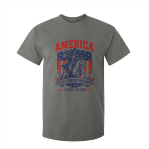 250 Years of Freedom Paul Revere Midnight Ride T Shirt For Kid Patriotic Historical Revolution American Flag Shield