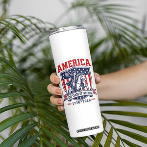 250 Years of Freedom Paul Revere Midnight Ride Skinny Tumbler Patriotic Historical Revolution American Flag Shield TS02 Print Your Wear