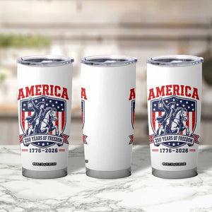 250 Years of Freedom Paul Revere Midnight Ride Tumbler Cup Patriotic Historical Revolution American Flag Shield TS02 Print Your Wear