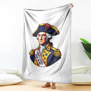 George Washington Patriotic History Graphic Throw Blanket Liberty Looks Good On Me 4th of July Founding Father Humor