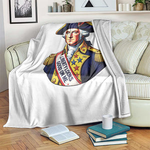 George Washington Patriotic History Graphic Throw Blanket Liberty Looks Good On Me 4th of July Founding Father Humor