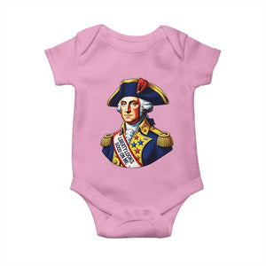 George Washington Patriotic History Graphic Baby Onesie Liberty Looks Good On Me 4th of July Founding Father Humor