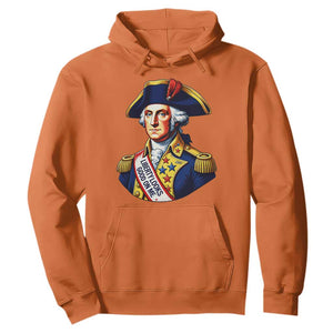 George Washington Patriotic History Graphic Hoodie Liberty Looks Good On Me 4th of July Founding Father Humor