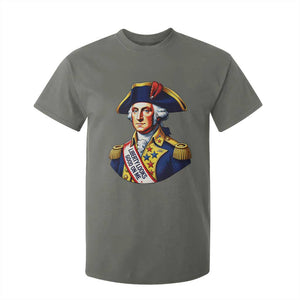 George Washington Patriotic History Graphic T Shirt For Kid Liberty Looks Good On Me 4th of July Founding Father Humor