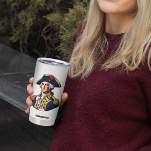 George Washington Patriotic History Graphic Tumbler Cup Liberty Looks Good On Me 4th of July Founding Father Humor