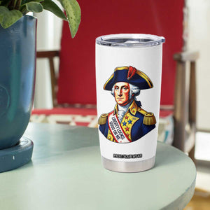George Washington Patriotic History Graphic Tumbler Cup Liberty Looks Good On Me 4th of July Founding Father Humor