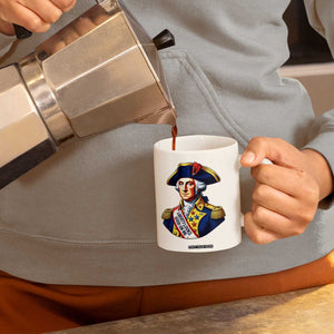 George Washington Patriotic History Graphic Coffee Mug Liberty Looks Good On Me 4th of July Founding Father Humor TS02 Print Your Wear