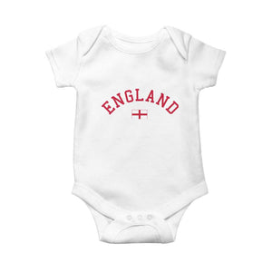 Vintage England Flag Pride Baby Onesie Patriotic St Georges Cross Heritage