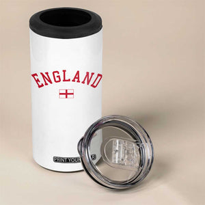 Vintage England Flag Pride 4 in 1 Can Cooler Tumbler Patriotic St Georges Cross Heritage