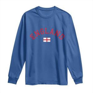 Vintage England Flag Pride Long Sleeve Shirt Patriotic St Georges Cross Heritage