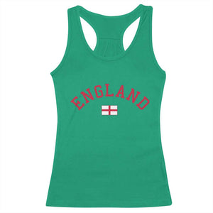 Vintage England Flag Pride Racerback Tank Top Patriotic St Georges Cross Heritage