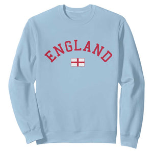 Vintage England Flag Pride Sweatshirt Patriotic St Georges Cross Heritage