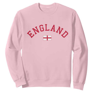 Vintage England Flag Pride Sweatshirt Patriotic St Georges Cross Heritage