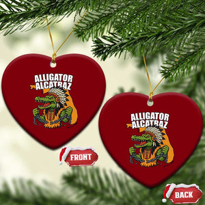 Native Alligator Alcatraz Ceramic Ornament Florida Gator Break The Chain TS02 Print Your Wear
