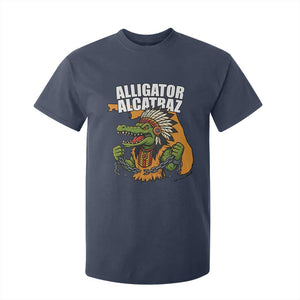 Native Alligator Alcatraz T Shirt For Kid Florida Gator Break The Chain TS02 Navy Print Your Wear
