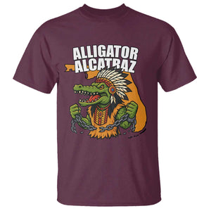 Native Alligator Alcatraz T Shirt Florida Gator Break The Chain TS02 Maroon Print Your Wear