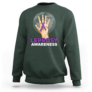 Leprosy Awareness Sweatshirt TS02 Dark Forest Green Printyourwear