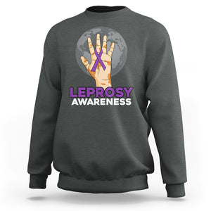Leprosy Awareness Sweatshirt TS02 Dark Heather Printyourwear