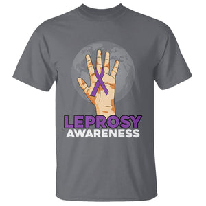 Leprosy Awareness T Shirt TS02 Charcoal Printyourwear