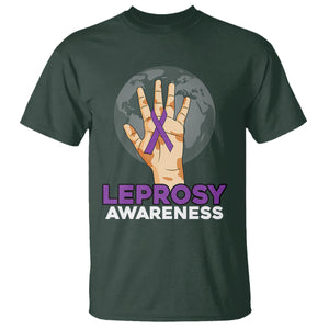 Leprosy Awareness T Shirt TS02 Dark Forest Green Printyourwear