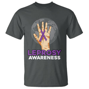 Leprosy Awareness T Shirt TS02 Dark Heather Printyourwear
