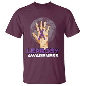 Leprosy Awareness T Shirt TS02 Maroon Printyourwear