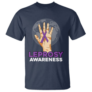 Leprosy Awareness T Shirt TS02 Navy Printyourwear