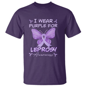 Leprosy Awareness T Shirt I Wear Purple For Leprosy Awareness TS02 Purple Printyourwear