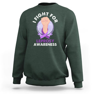 Leprosy Awareness Sweatshirt I Fight For Leprosy Awareness TS02 Dark Forest Green Printyourwear