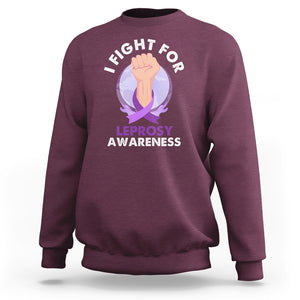 Leprosy Awareness Sweatshirt I Fight For Leprosy Awareness TS02 Maroon Printyourwear