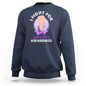 Leprosy Awareness Sweatshirt I Fight For Leprosy Awareness TS02 Navy Printyourwear