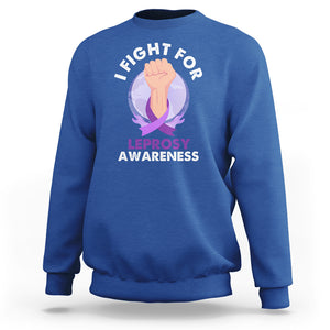 Leprosy Awareness Sweatshirt I Fight For Leprosy Awareness TS02 Royal Blue Printyourwear