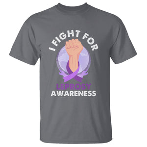 Leprosy Awareness T Shirt I Fight For Leprosy Awareness TS02 Charcoal Printyourwear