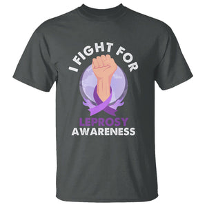 Leprosy Awareness T Shirt I Fight For Leprosy Awareness TS02 Dark Heather Printyourwear