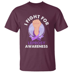 Leprosy Awareness T Shirt I Fight For Leprosy Awareness TS02 Maroon Printyourwear