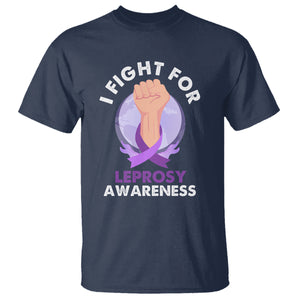 Leprosy Awareness T Shirt I Fight For Leprosy Awareness TS02 Navy Printyourwear