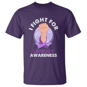 Leprosy Awareness T Shirt I Fight For Leprosy Awareness TS02 Purple Printyourwear