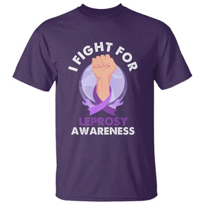 Leprosy Awareness T Shirt I Fight For Leprosy Awareness TS02 Purple Printyourwear