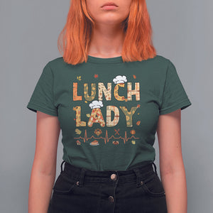 Welcome Back To School Cafeteria Crew Lunch Lady T Shirt For Women TS02 Dark Forest Green Printyourwear
