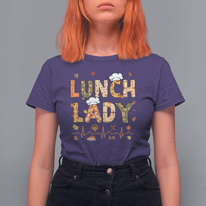 Welcome Back To School Cafeteria Crew Lunch Lady T Shirt For Women TS02 Purple Printyourwear