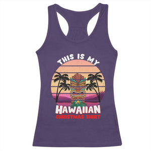 Christmas in Hawaii Racerback Tank Top This Is My Hawaiian Tiki Retro Tropical Vibe TS02 Purple Print Your Wear