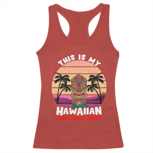 Christmas in Hawaii Racerback Tank Top This Is My Hawaiian Tiki Retro Tropical Vibe TS02 Red Print Your Wear